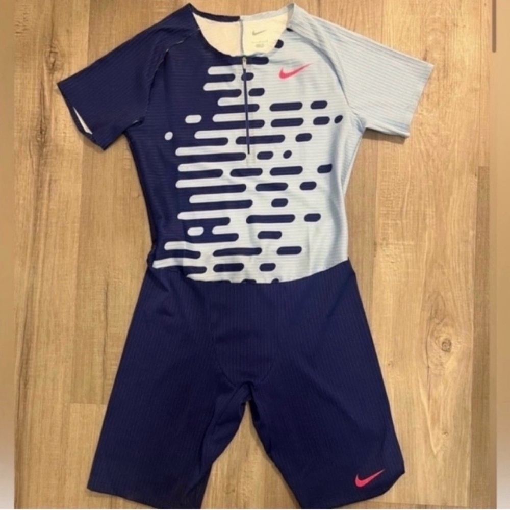 Nike Pro Elite 2023 Team Speedsuit Blue Pink Mens Sz Large - (DR4849- 455) -NWOT